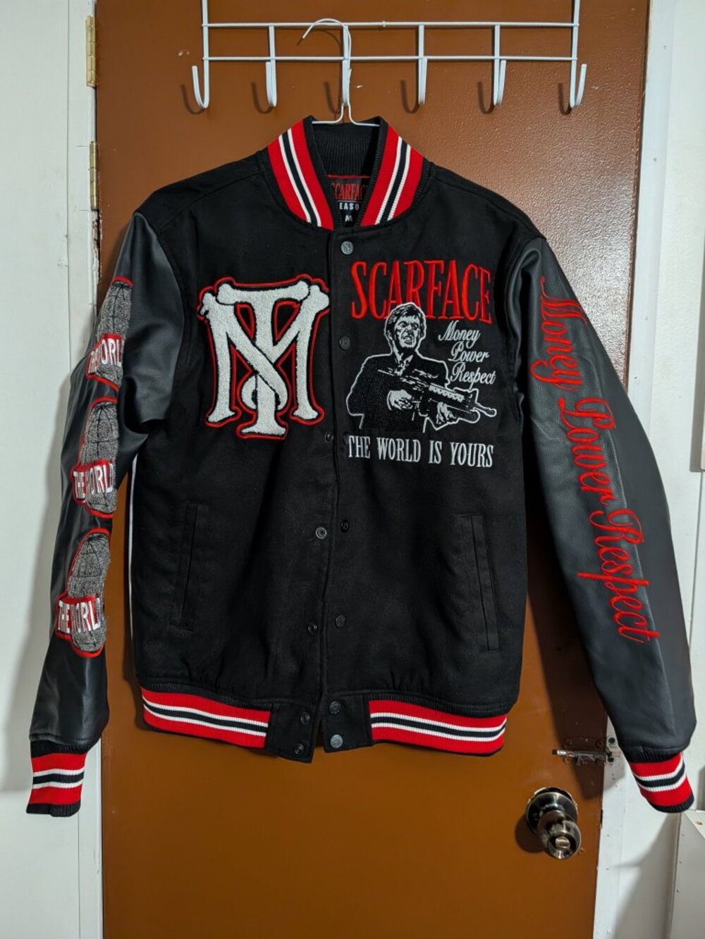Reason Scarface Varsity Jacket Medium NWT Tony Montana The World Is Yours Movie